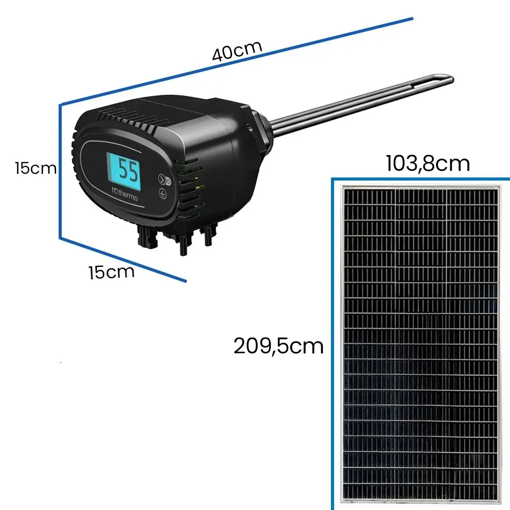 Zestaw Solarny do Grzania Wody w Bojlerze Grzałka 1000W do Bojlera Panele Solarne