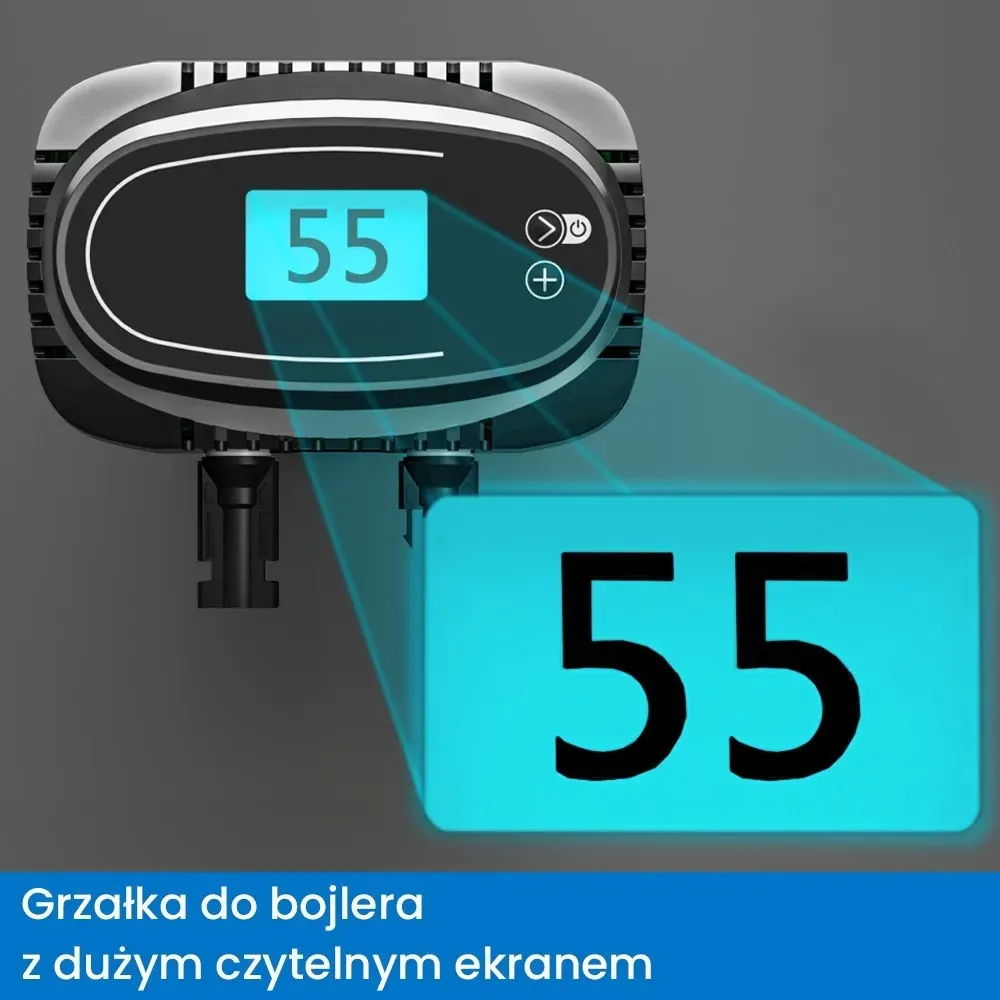 Grzałka do Bojlera 1000W z Termostatem na Panele Solarne MPPT 6/4” OFF GRID BYPASS