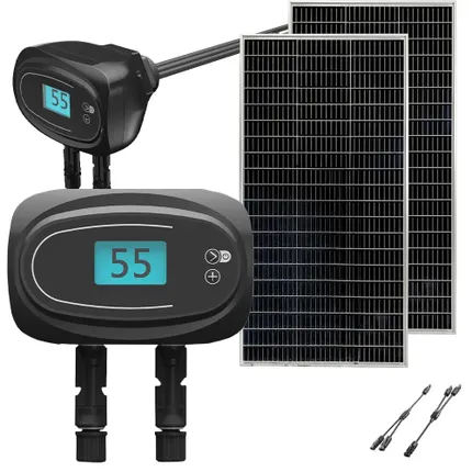 Zestaw solarny z grzałką 550W tani sposób na ciepłą wodę bez rachunków za prąd zapewniający niezależne podgrzewanie wody z paneli PV w bojlerach domowych na działkach oraz w miejscach bez dostępu do sieci