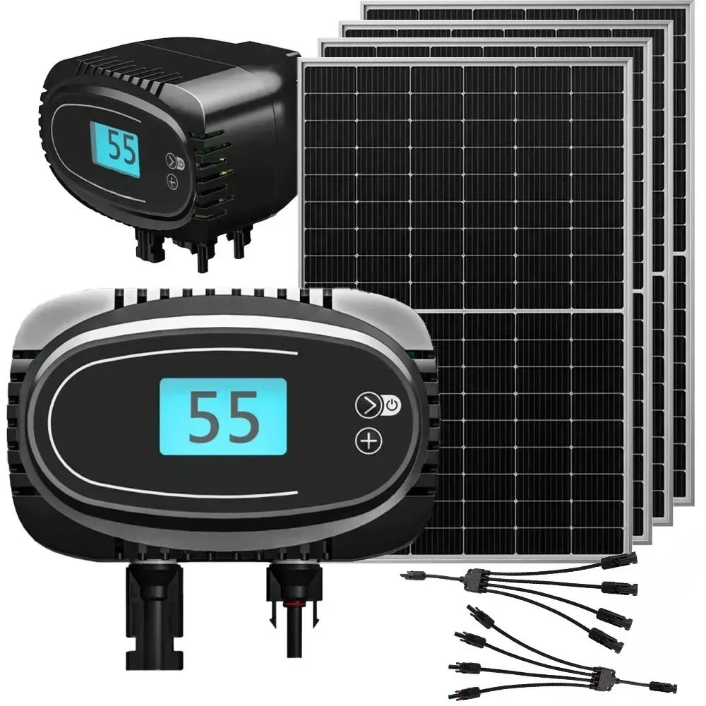 Zestaw Solarny do Grzania Wody w Bojlerze Grzałka 1000W do Bojlera 4 Panele Solarne 455W