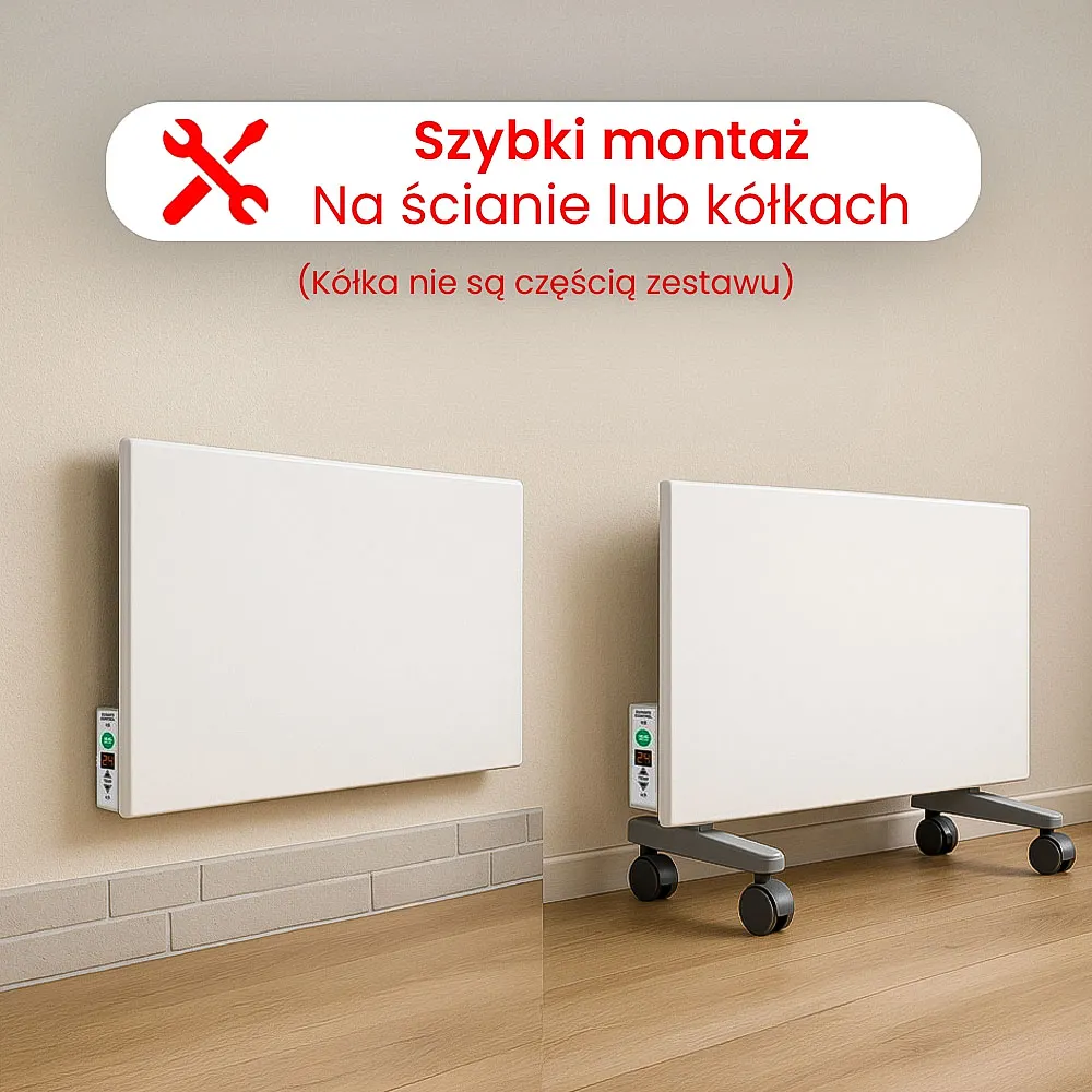 Grzejnik Elektryczny na Podczerwień Panel Grzewczy Ścienny Energooszczędny Termostat HD-WAVE STEEL 400W