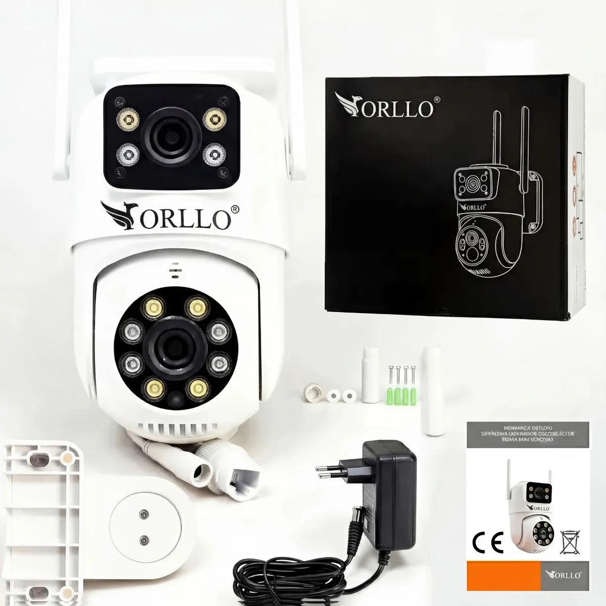 Kamera Zewnętrzna WiFi 4K AI Obrotowa LED ORLLO TZ19 DUAL