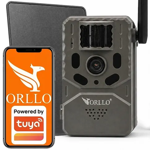 Fotopułapka Kamera Leśna na kartę SIM z panelem solarnym 3W Akumulatorem 7800 mAh Darmowa aplikacja po Polsku z powiadomieniami i podglądem na żywo! sklep orllo.pl