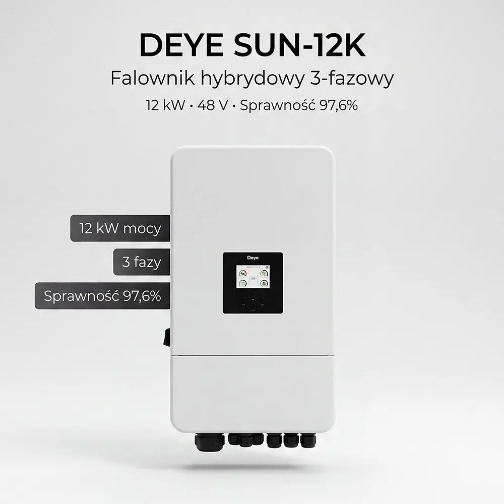 Zestaw Magazyn Energii do Fotowoltaiki 10kWh LiFePO4 Inwerter DEYE 12kW OFFGRID