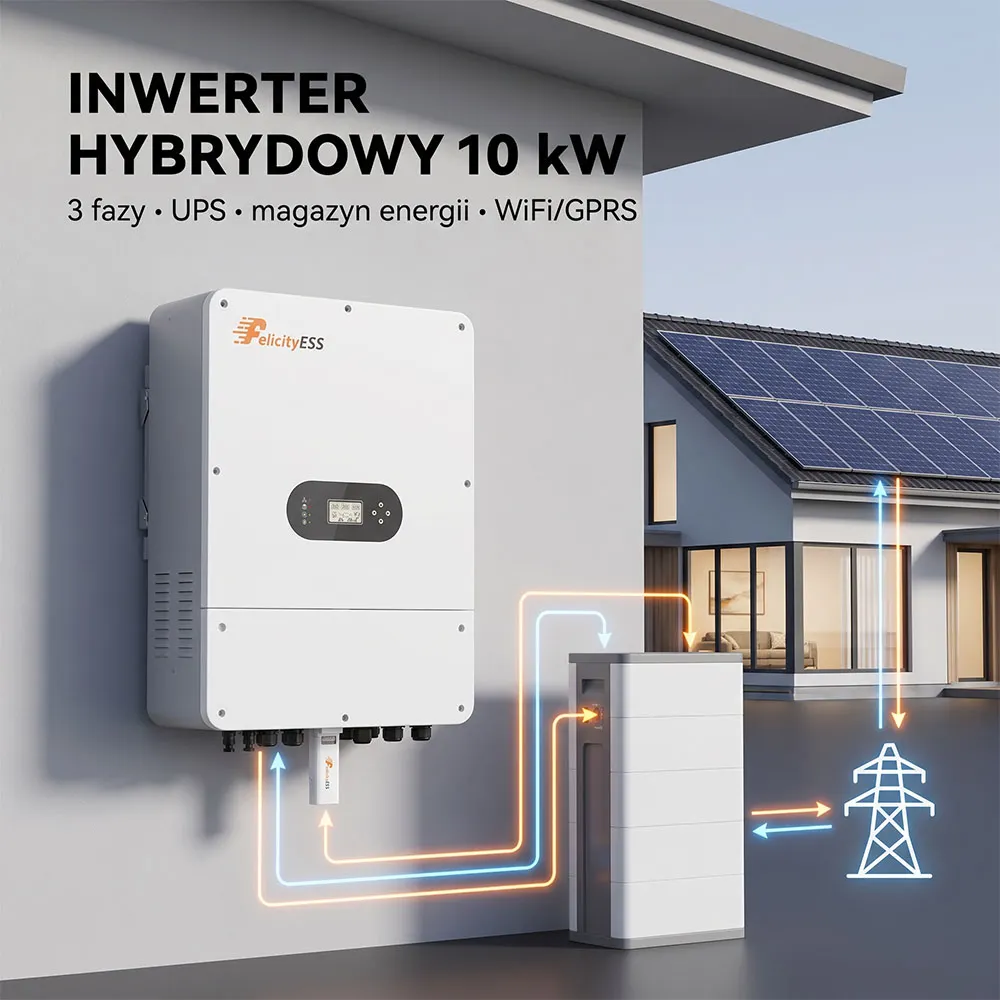 Zestaw Magazyn Energii do Fotowoltaiki LiFePO4 16kWh Inwerter Hybrydowy 10kW