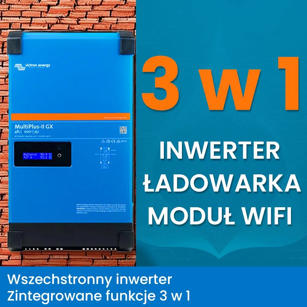Zestaw Magazyn Energii do Fotowoltaiki 5 kWh LiFePO4 Inwerter Victron 3kVA OFFGRID