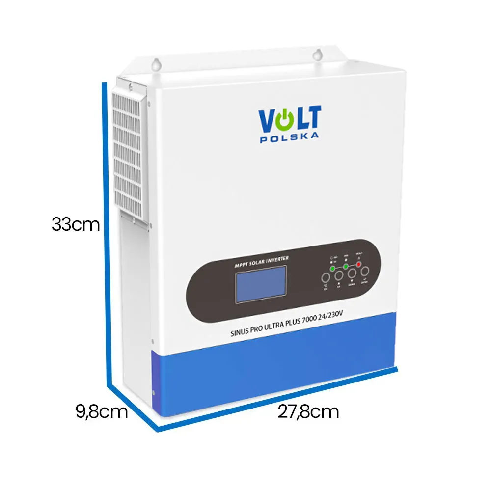 Inwerter Solarny Volt SINUS PRO ULTRA PLUS 7000 24V/230V 3500W/7000W + MPPT 100A