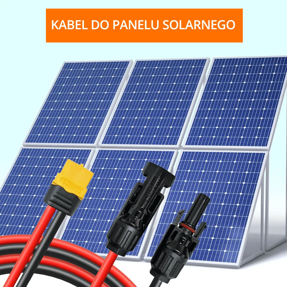 Kabel Solarny Konektror Złącze MC4 na XT60 Adapter Przejściówka do Stacji Zasilania