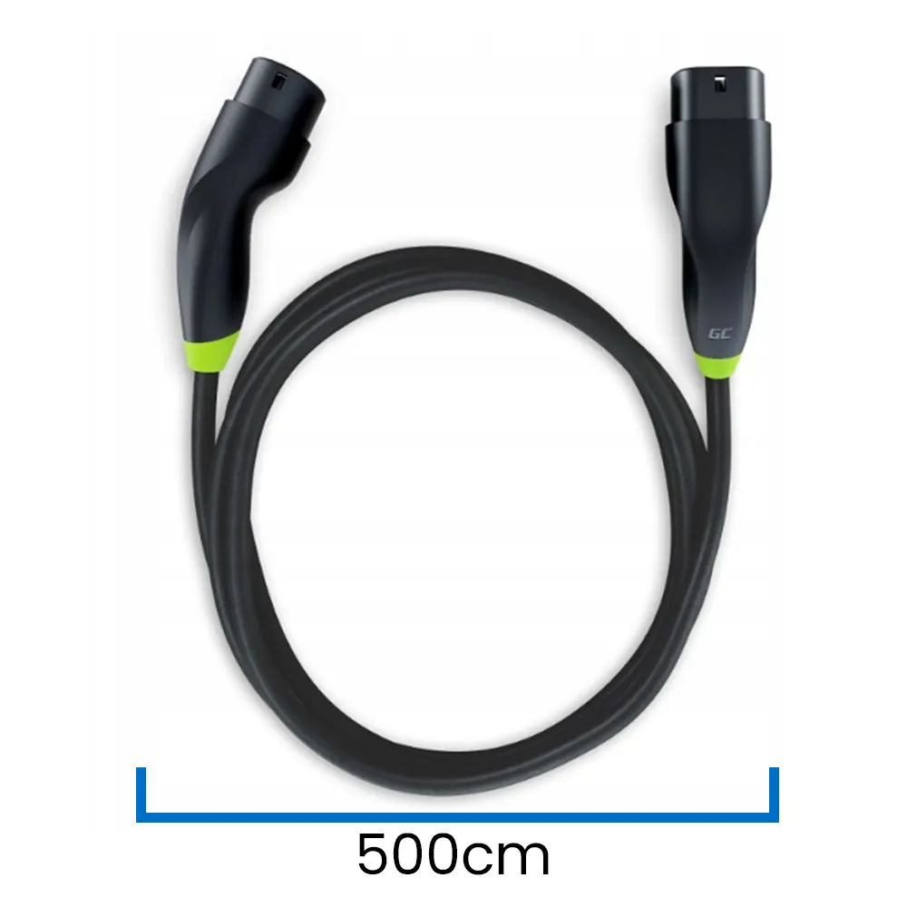 Kabel do Ładowania Samochodu Elektrycznego 22kW Typ 2 5m GreenCell