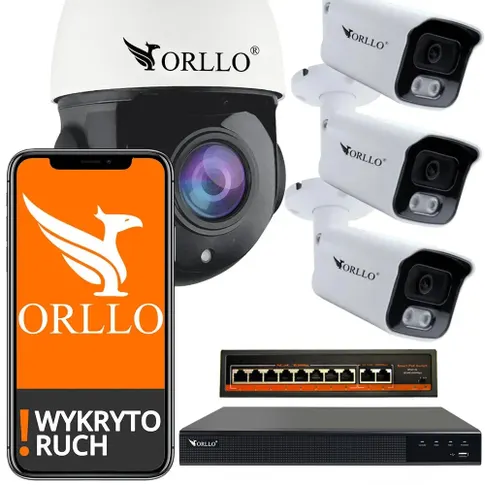 zestaw 4 kamer poe obrotowa statyczna orllo.pl