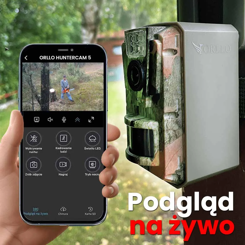 Fotopułapka GSM Kamera Leśna z Panelem Solarnym ORLLO HUNTERCAM 5 OUTLET IDEALNY
