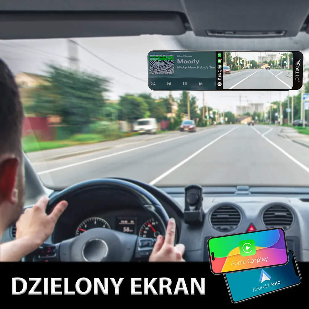 Kamera Samochodowa Android Auto GPS ORLLO LX-AUTOPLAY + ADAPTER OUTLET IDEALNY