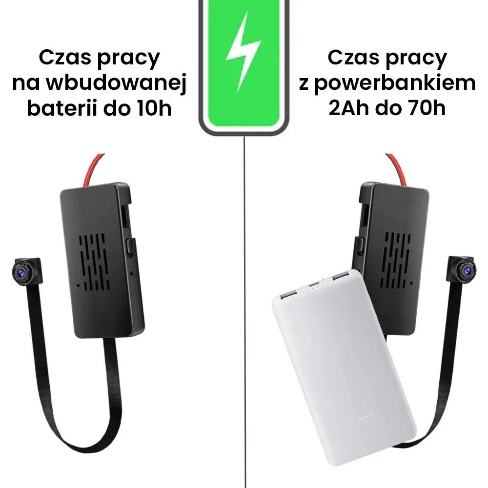 Ukryta Mini Kamera WiFi ORLLO C2 PRO Powerbank 10 000mAh