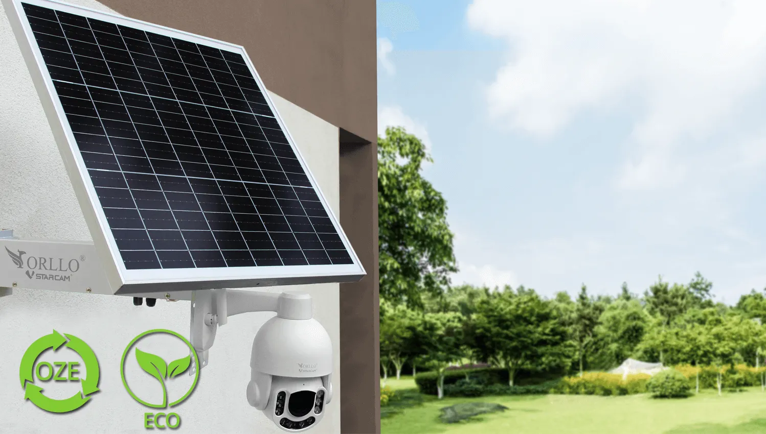 Kamera Zewnętrzna Obrotowa GSM Z18 + Panel Fotowoltaiczny SM6030 PRO OUTLET IDEALNY