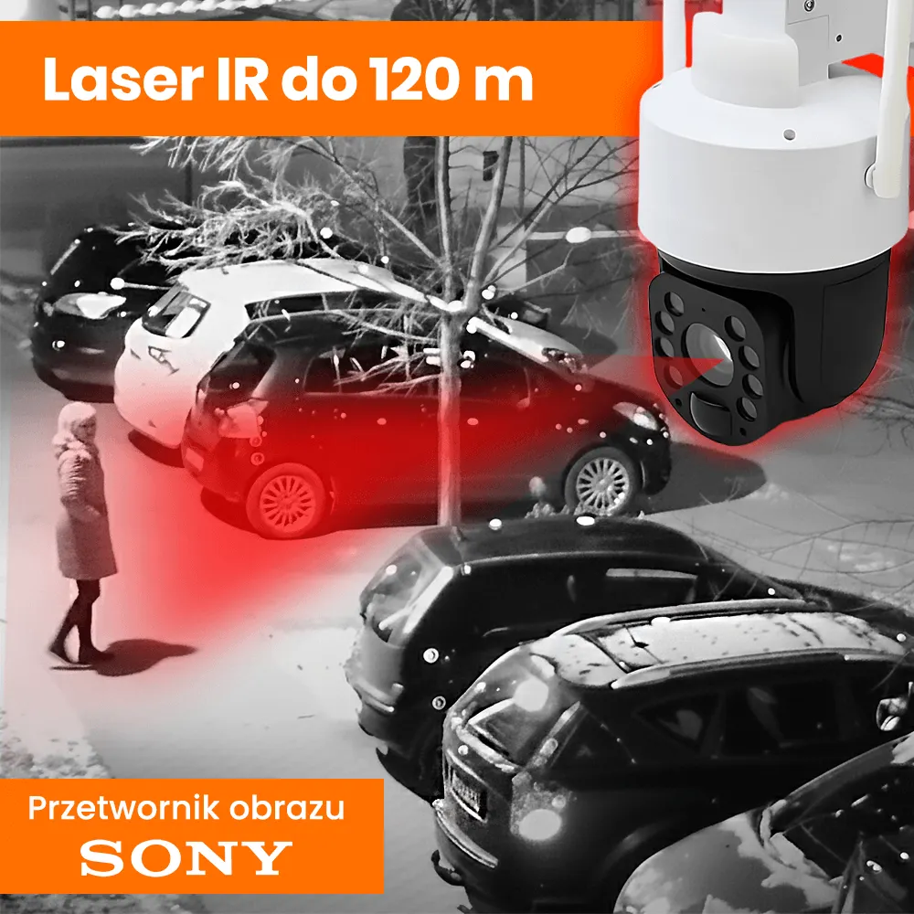 Kamera Solarna Zewnętrzna Z Baterią na Kartę SIM SONY Zoom ORLLO TZ3 4G