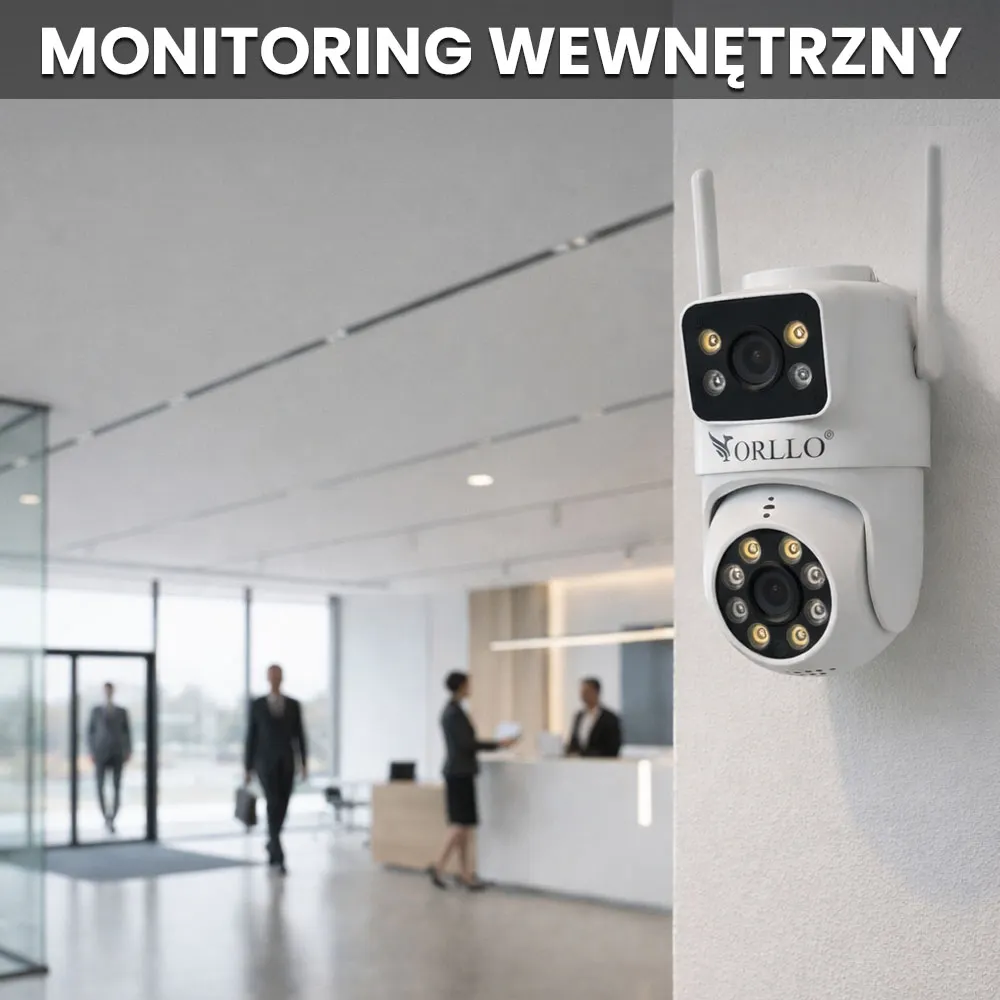 Zestaw 2 Kamery WiFi IP Zewnętrzne Obrotowe 4K AI ORLLO TZ19 DUAL