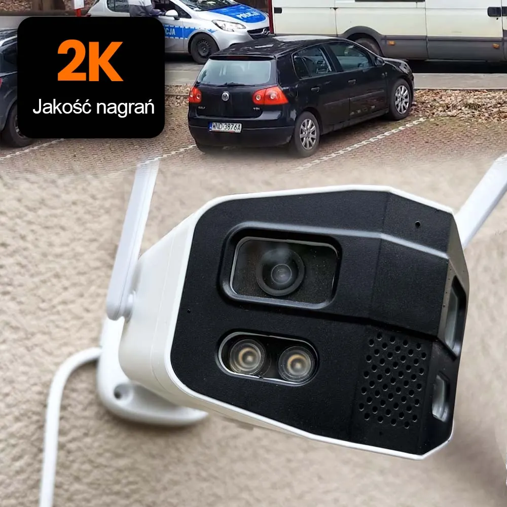 Kamera Zewnętrzna WiFi IP Panoramiczna Szerokokątna 4Mpx ORLLO TZ9