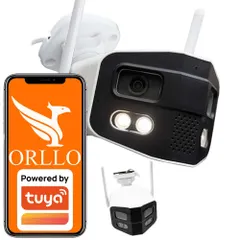 Kamera wifi ip szerokokątna panoramiczna. Kamera do monitoringu parkingu placu Kamera statyczna z trybem nocnym darmowa aplikacja do kamer monitoringu orllo smart tuya sklep monitoring orllo.pl