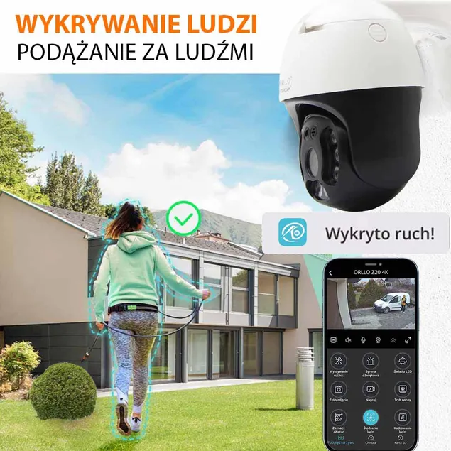 Kamera WiFi IP Zewnętrzna Obrotowa ORLLO Z20 4K OUTLET IDEALNY