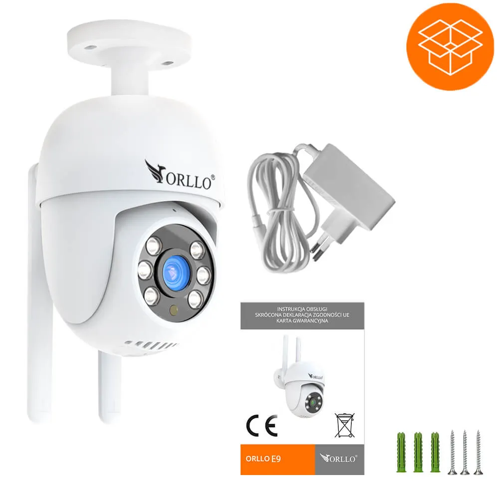 Kamera WiFi IP Zewnętrzna Obrotowa 4Mpx ORLLO TZ2 PRO OUTLET IDEALNY