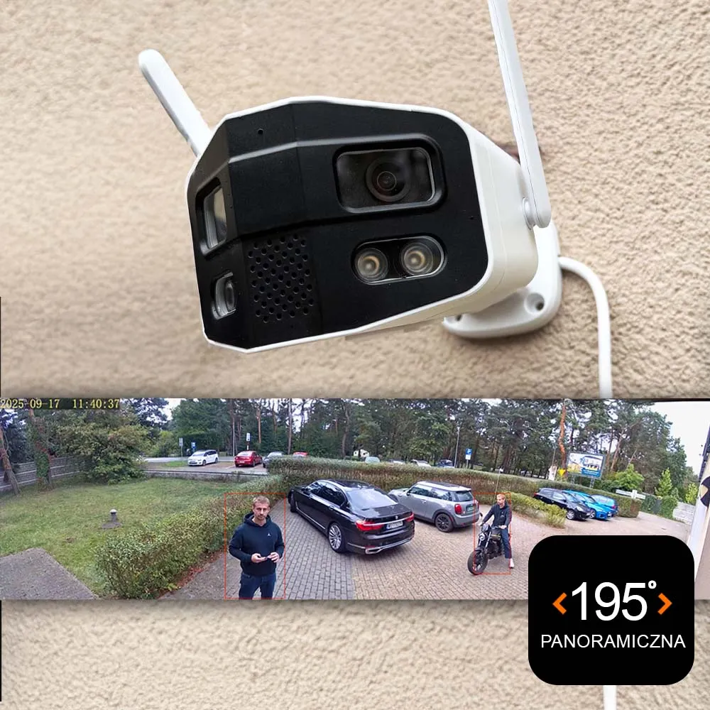 Kamera Zewnętrzna WiFi IP Panoramiczna Szerokokątna 4Mpx ORLLO TZ9 OUTLET IDEALNY