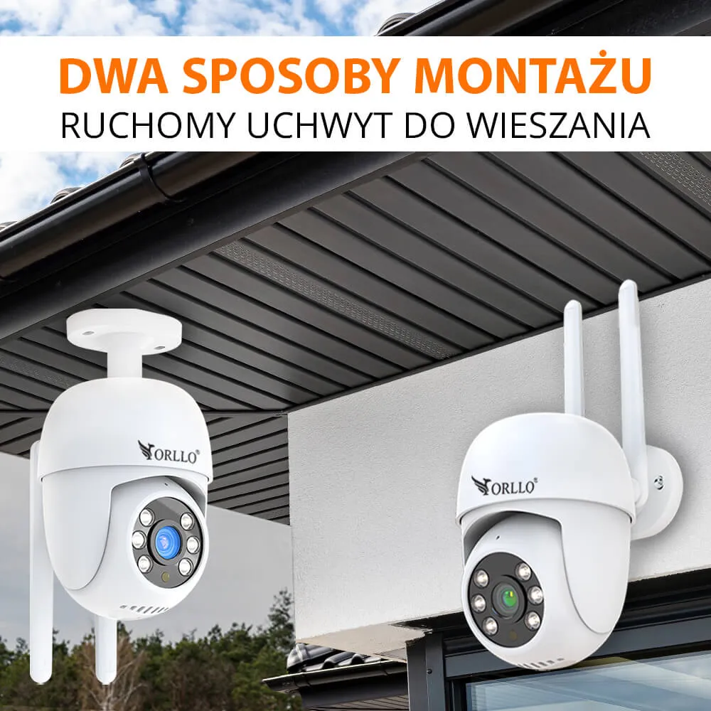 Kamera WiFi IP Zewnętrzna Obrotowa 4Mpx ORLLO TZ2 PRO OUTLET IDEALNY