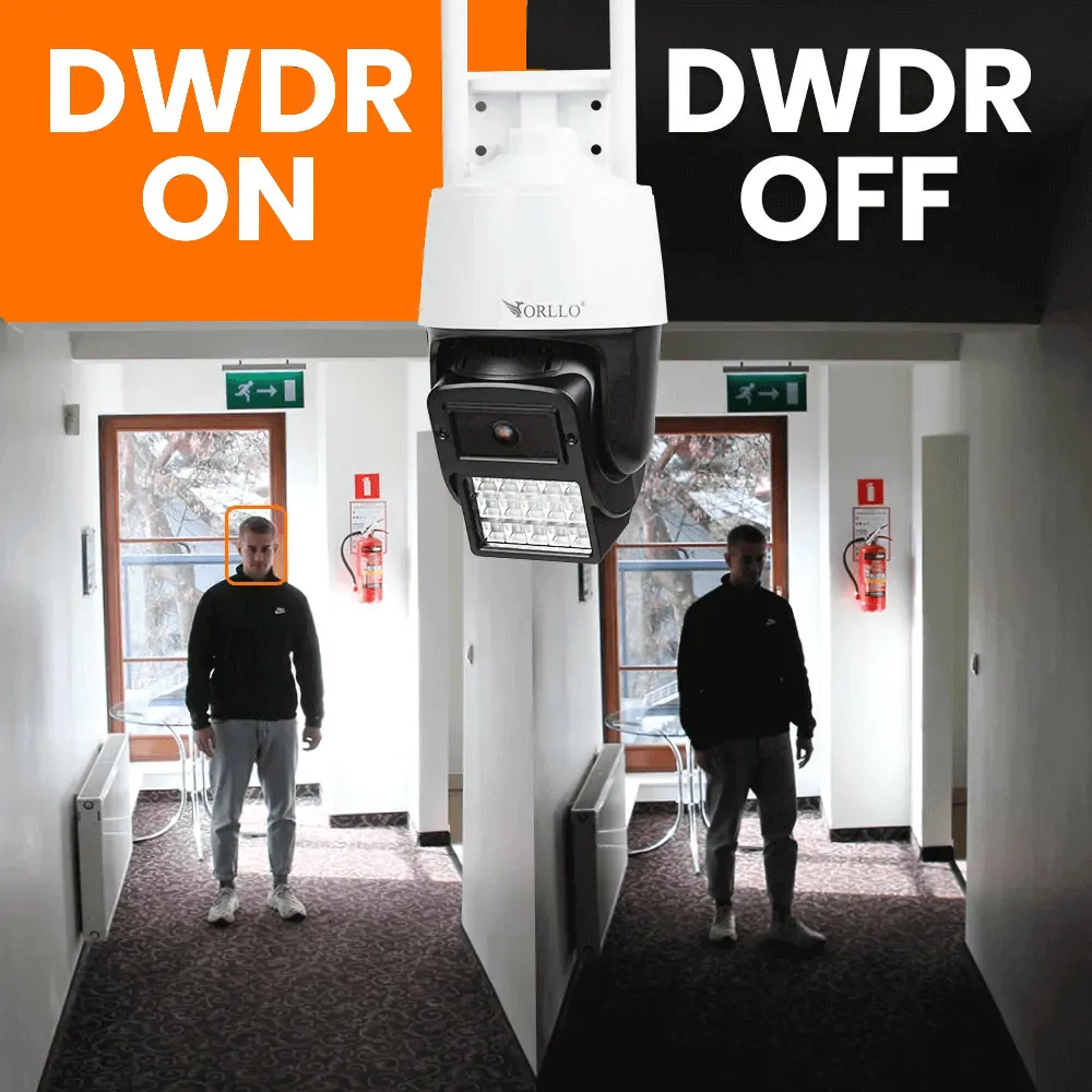 Zestaw 4 Kamer WiFi IP Zewnętrzne Obrotowe 4Mpx ORLLO N1 Nagrywarka N-NVR1