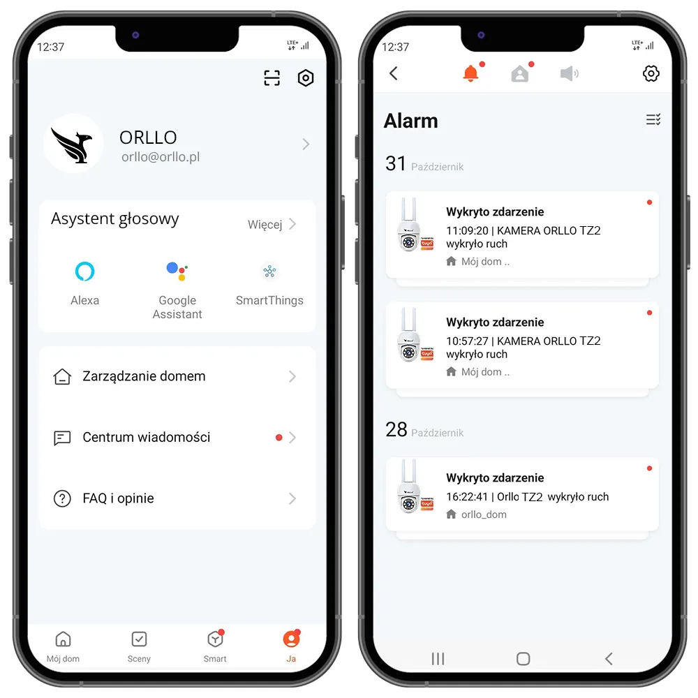 Zestaw 2 Kamer WiFi IP Zewnętrznych Obrotowych 4Mpx ORLLO TZ2 PRO