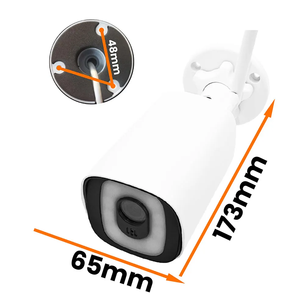 Zestaw do Monitoringu 4 Kamery WIFI IP Zewnętrzne 6MPX Tubowe ORLLO TZ4 PRO