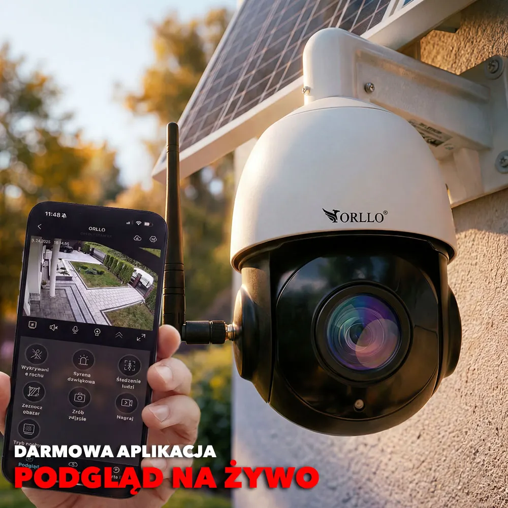 Kamera Solarna Zewnętrzna Obrotowa GSM ZOOM ORLLO Z18