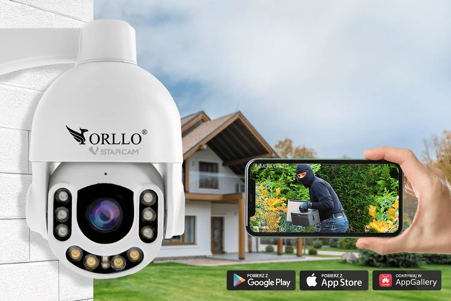 Kamera Zewnętrzna Obrotowa GSM na Kartę SIM ORLLO Z7 PRO