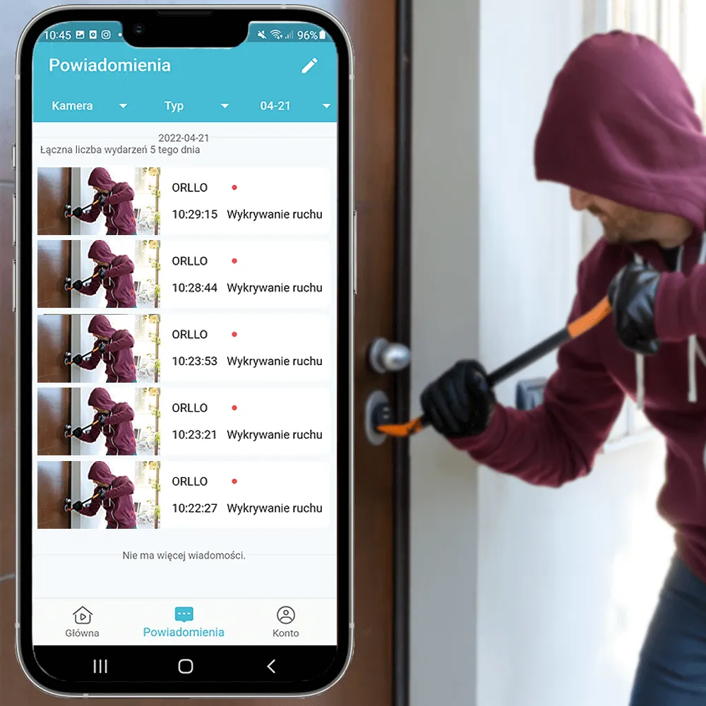 Kamera Bezprzewodowa WiFi IP PoE Obrotowa ORLLO Z10 + GRATIS Karta SD 64GB