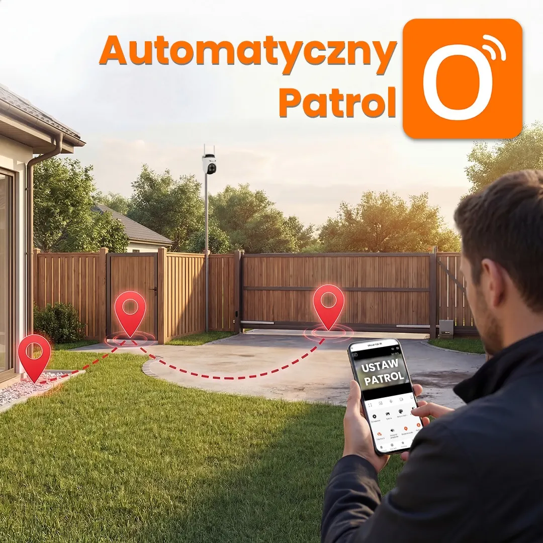 Kamera Zewnętrzna WIFI AI 4K 8MPX Tryb Nocny Smart ORLLO TZ6