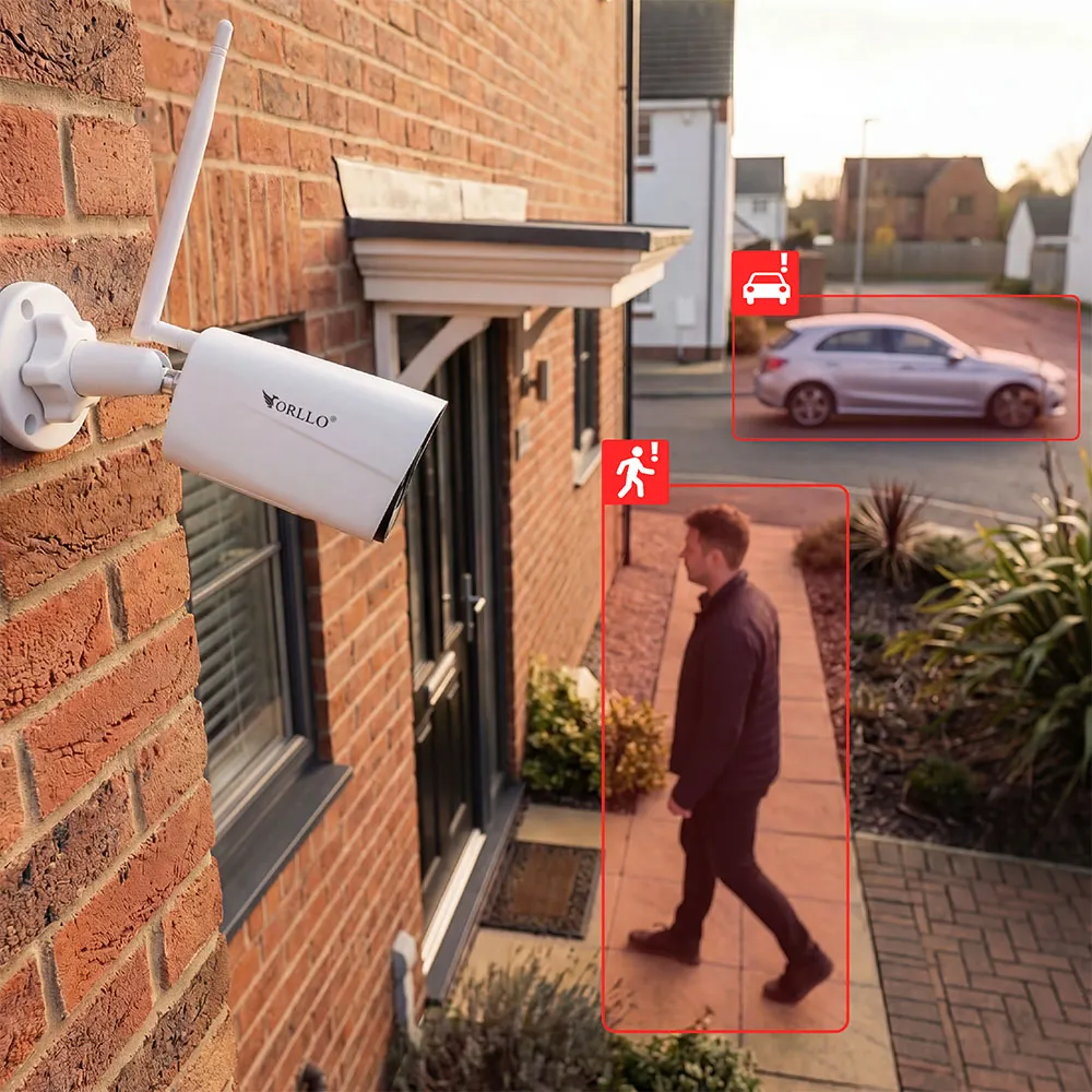 Zestaw do Monitoringu 4 Kamery WIFI IP Zewnętrzne 6MPX Tubowe ORLLO TZ4 PRO