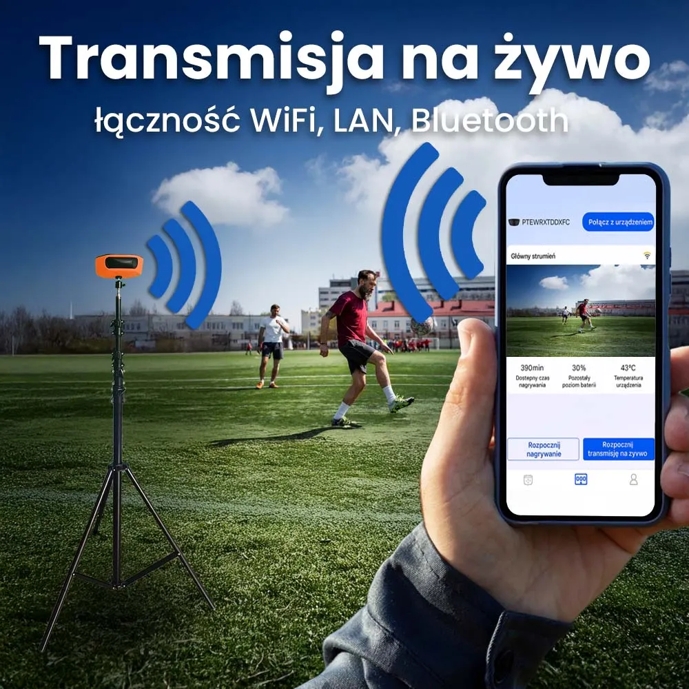 Inteligentna Kamera 4K z AI do Nagrywania Transmisji Meczów Panoramiczna ORLLO FOOTBALLCAM