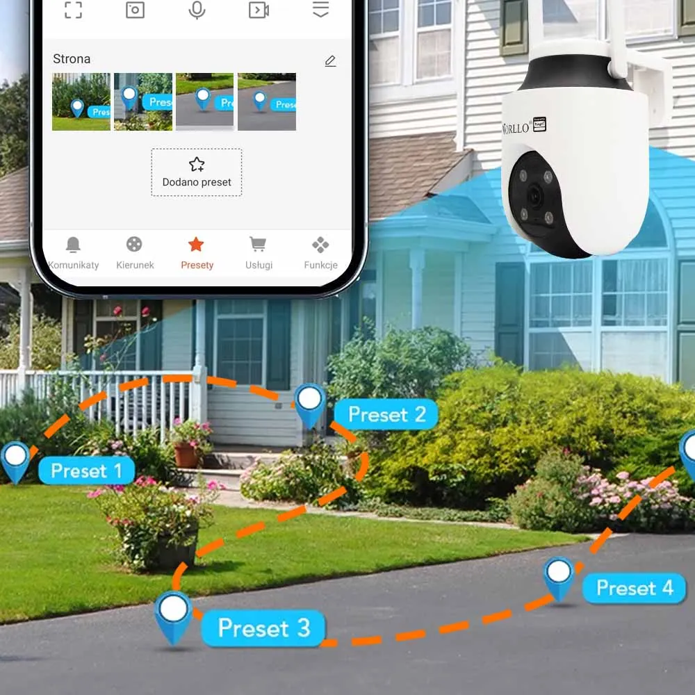 Zestaw 8 Kamer WiFi IP Zewnętrznych ORLLO TZ6 4K