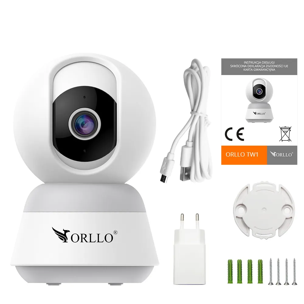Kamera Domowa Wewnętrzna WiFi IP 4K Tuya Obrotowa ORLLO TW1