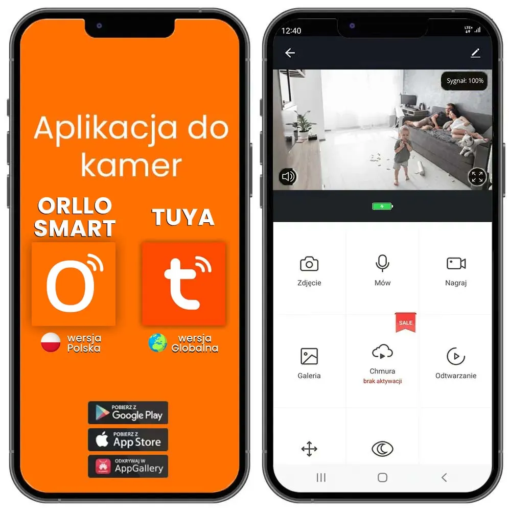 Kamera Wewnętrzna 4K Domowa WiFi Tuya ORLLO TW1 OUTLET IDEALNY