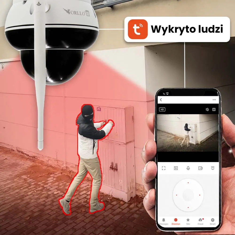 Kamera Kopułkowa Zewnętrzna Obrotowa WiFi PoE ORLLO TZ7 OUTLET IDEALNY