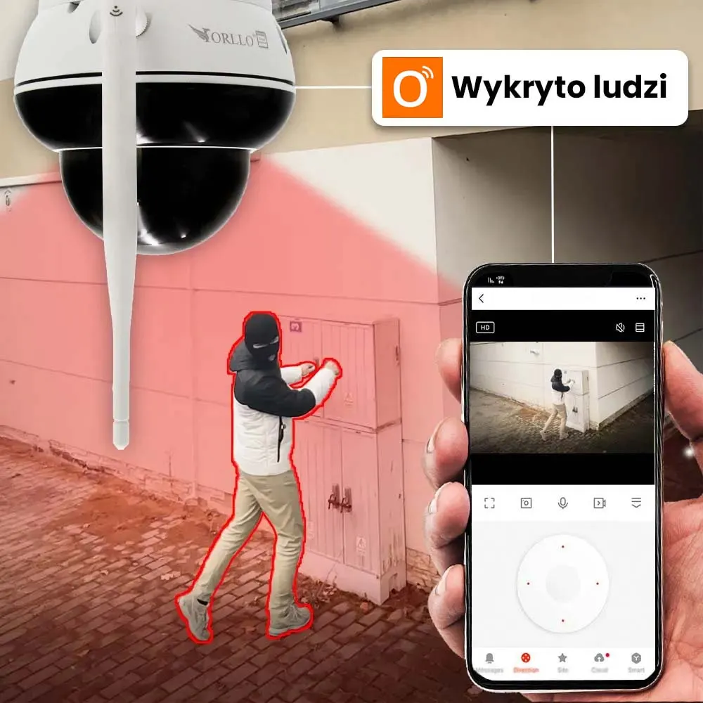 Kamera Kopułkowa Zewnętrzna Obrotowa WiFi PoE ORLLO TZ7