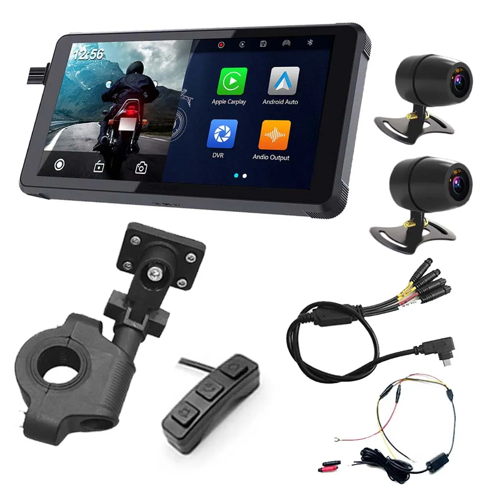 Kamera Motocyklowa Przód Tył Radio CarPlay Android Auto ORLLO MX-2