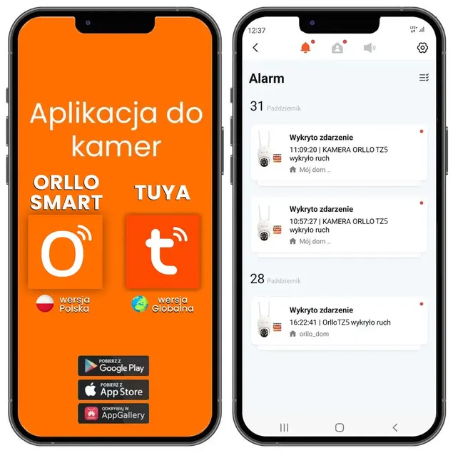 Kamera na Kartę SIM Zewnętrzna Live 5Mpx 4G TUYA ORLLO TZ5 z Panelem Fotowoltaicznym SM6030 PRO