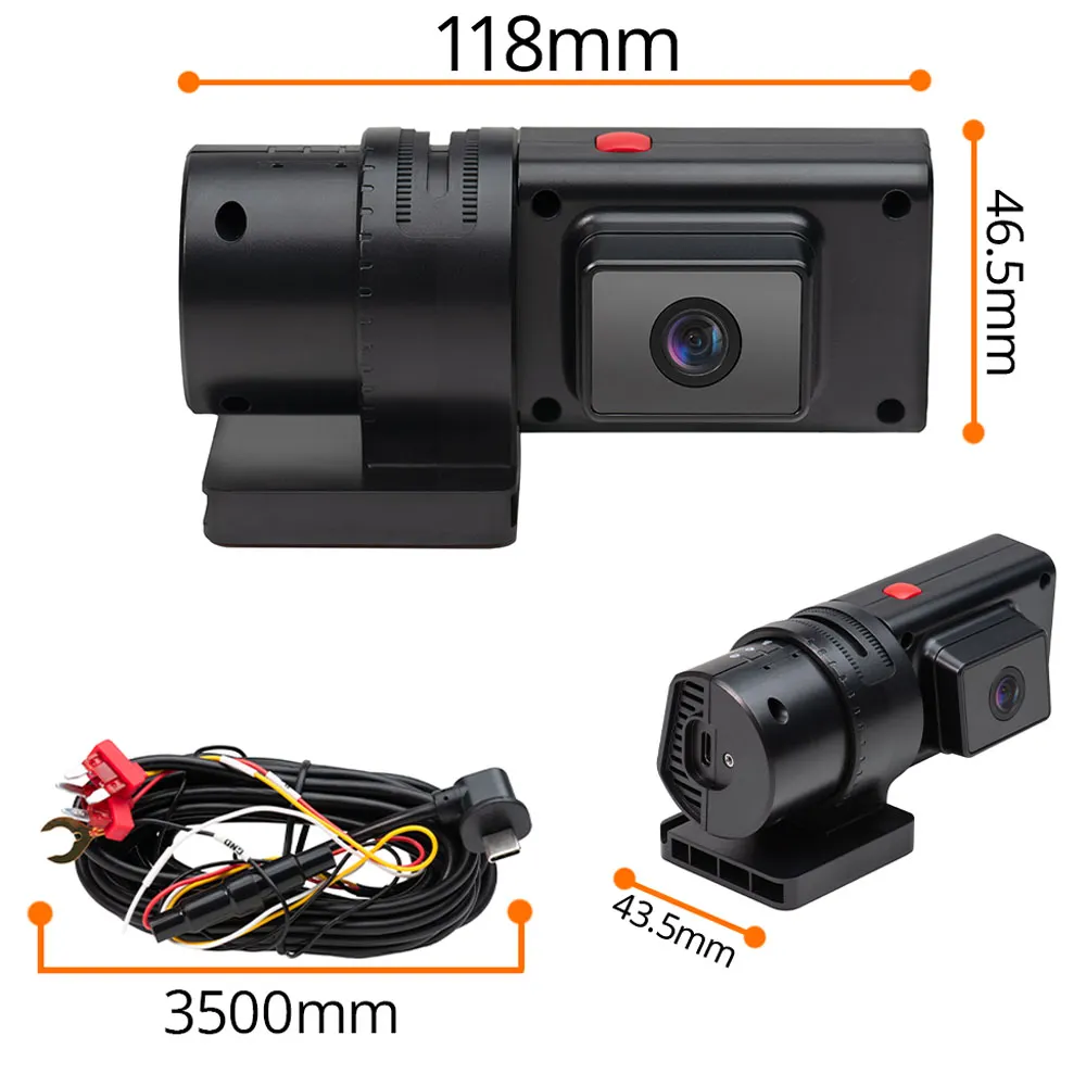 Kamera Samochodowa na Kartę SIM Przód i Wnętrze ORLLO FORCE ONE 4G