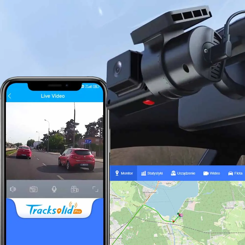 Kamera Samochodowa na Kartę SIM Przód i Wnętrze ORLLO FORCE ONE 4G