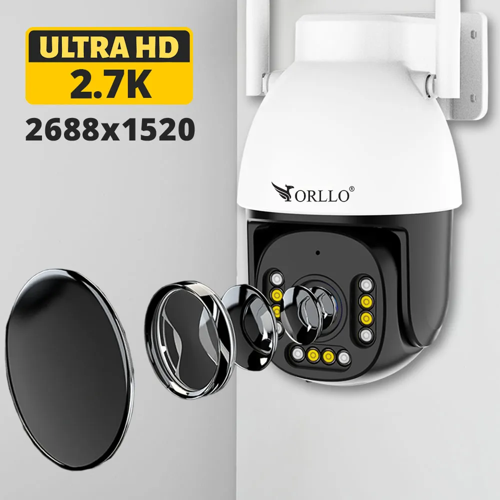 Kamera WiFi IP Zewnętrzna Obrotowa Zoom x10 ORLLO Z9 ULTRA + Splitter PoE