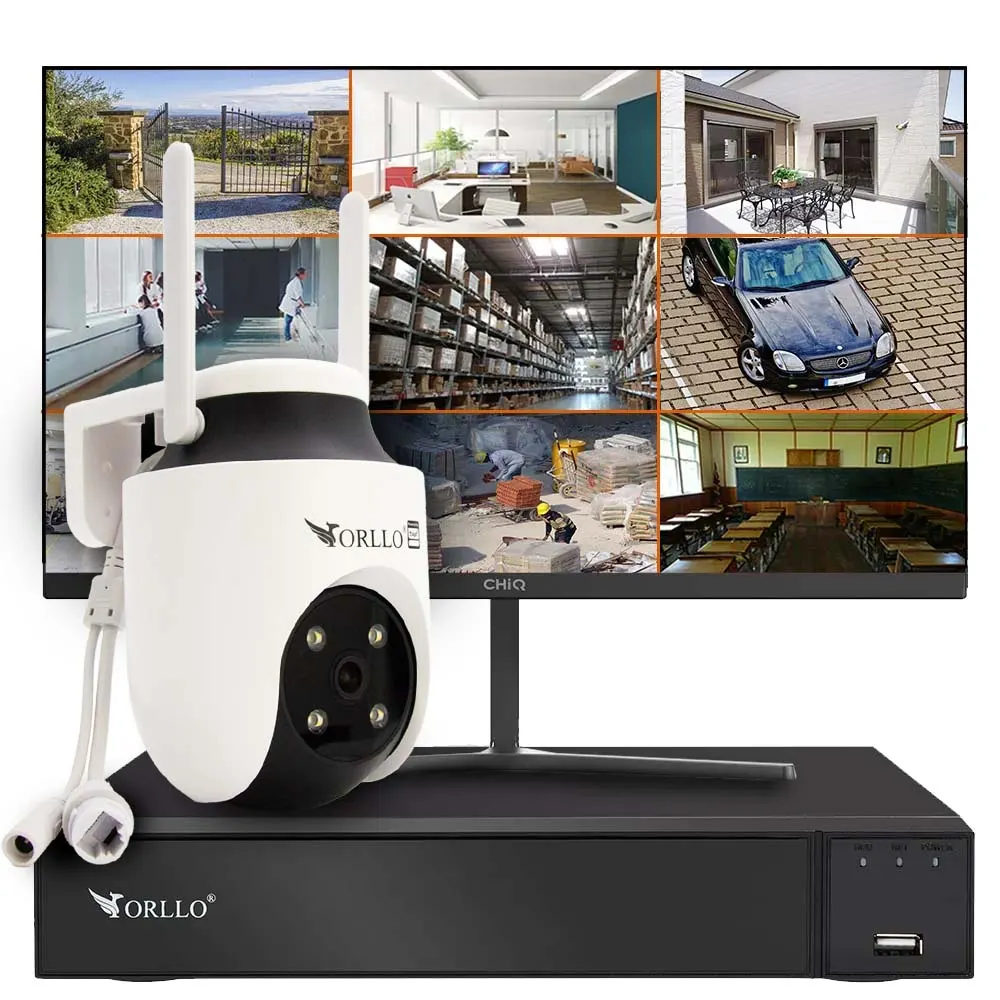Zestaw 8 Kamer WiFi IP Zewnętrznych ORLLO TZ6 4K