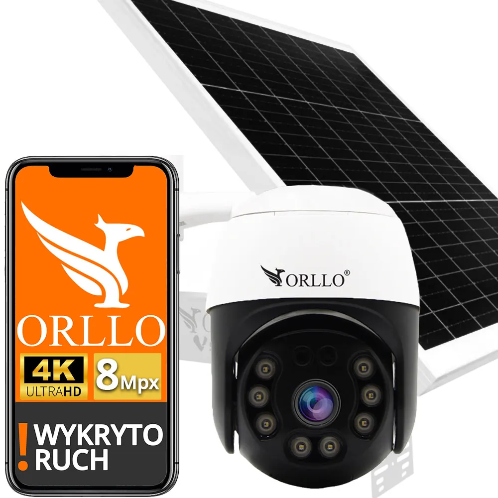 Kamera Solarna WiFi IP Zewnętrzna ORLLO Z20 4K