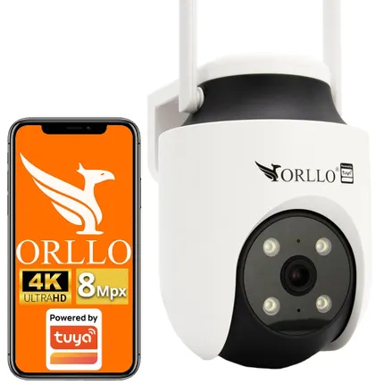 Kamera WiFi IP Zewnętrzna Obrotowa ORLLO TZ6 4K aplikacja tuya smart monitoring cctv sklep z monitoringiem orllo.pl