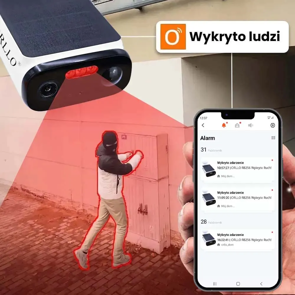 Kamera WiFi Solarna Zewnętrzna ORLLO R8256