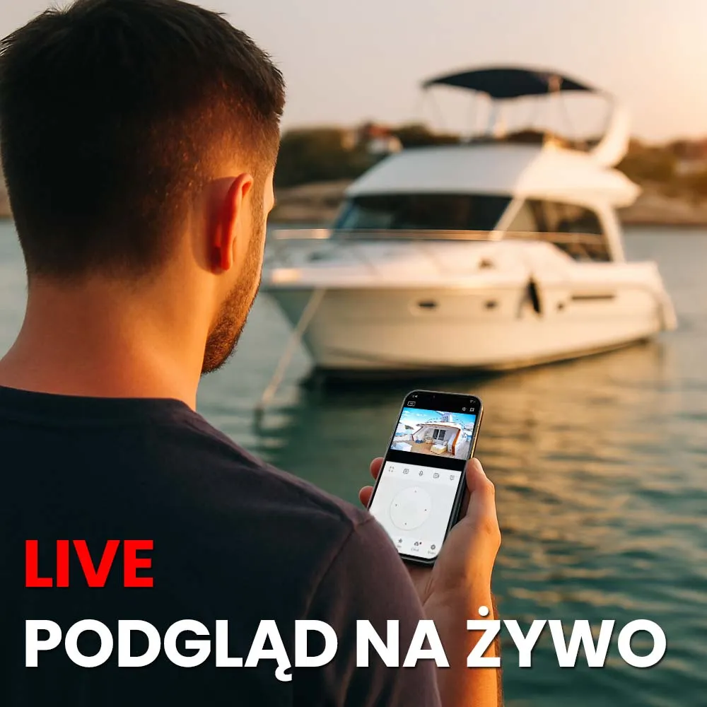 Kamera Sodowa Marine na Jacht z Panelem Solarnym ORLLO TS-1